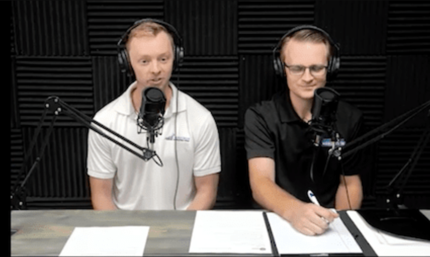 Jason and Allen in a podcast studio
